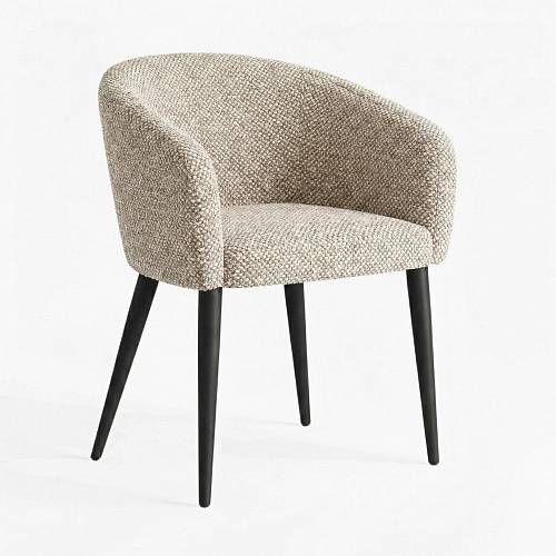 картинка Стул Тулуза бежевая ткань ножки металл черные от производителя дизайнерской мебели Deephouse