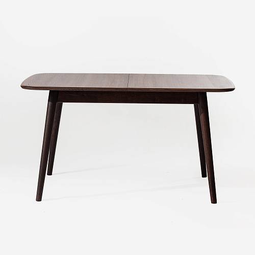 картинка Стол Стокгольм прямоугольный раскладной 140-175*90 см массив дуба тон темный орех от производителя дизайнерской мебели Deephouse