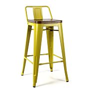 Полубарный стул TOLIX лимонный + дерево - 1