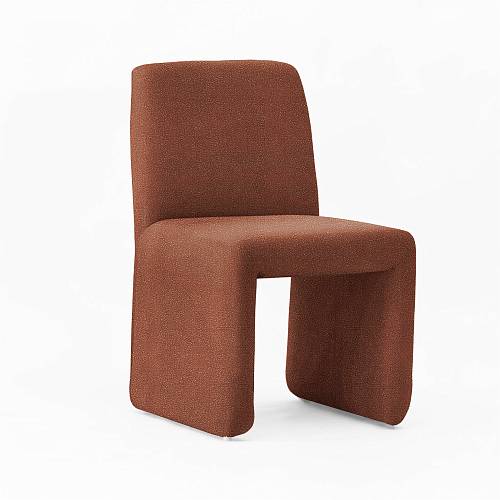 картинка Стул Прато терракотовая ткань микровелюр букле от производителя дизайнерской мебели Deephouse