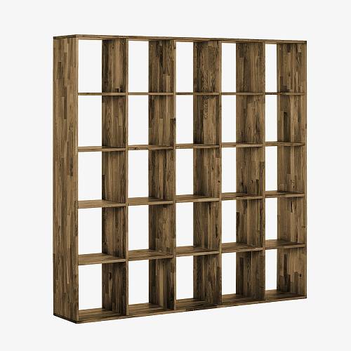 картинка Стеллаж Вестерос 187х35х187 см массив дуба тон терра (масло) от производителя дизайнерской мебели Deephouse