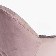Стул Мартин пыльно-розовый  бархат с прострочкой черные ножки - 4