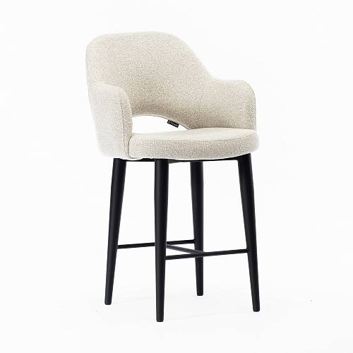 картинка Стул Мартин полубарный бежевая ткань букле ножки черные от производителя дизайнерской мебели Deephouse