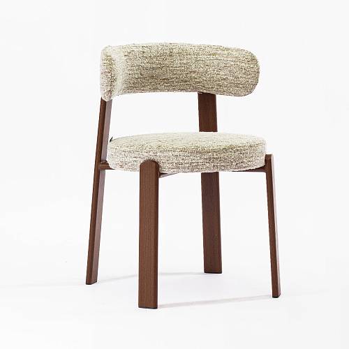 картинка Стул Бонн бежевая ткань ножки металл (под дерево) от производителя дизайнерской мебели Deephouse