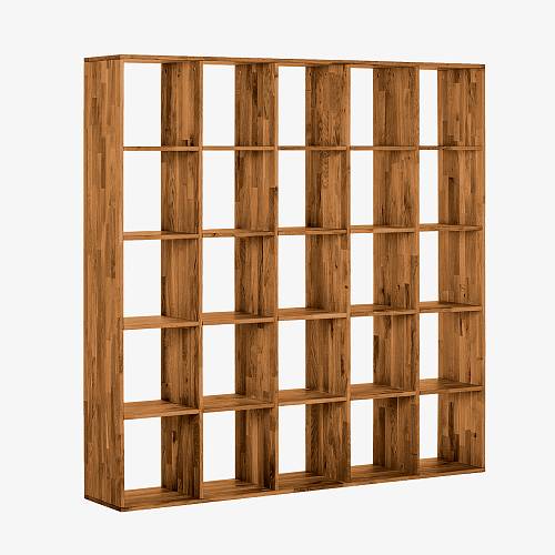 картинка Стеллаж Вестерос 187х35х187 см массив дуба тон коньяк (масло) от производителя дизайнерской мебели Deephouse