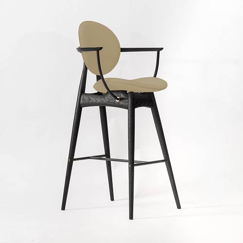 картинка Стул Монтана барный кожа дуб от производителя дизайнерской мебели Deephouse