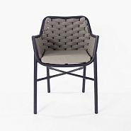 Outlet!  Кресло круглое плетеное серое, ножки металл (серый) - 2