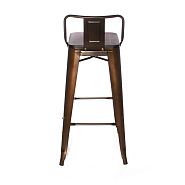 Полубарный стул TOLIX коричневая сталь + темное дерево - 4