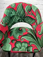 Стул Белладжио образец бархат розово-зеленые цветы ножки черные - 12