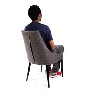 Кресло Davos коричневый с бежевым ножки под дерево - 5