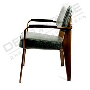 Кресло Вена брашированная латунь (тренд 2019!) экокожа зеленый винтаж - 8