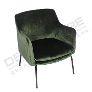 Кресло Флом темно-зеленый бархат - 1