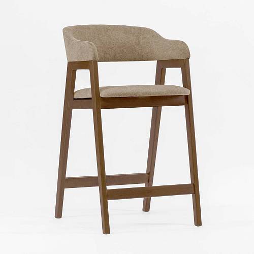 картинка Стул Челси полубарный бежево-коричневая ткань массив бука (терра) высота подлокотников 83,5 см от производителя дизайнерской мебели Deephouse