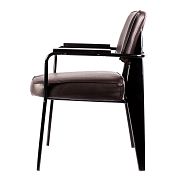 Кресло Вена черная сталь + сиденье кориневая экокожа - 6