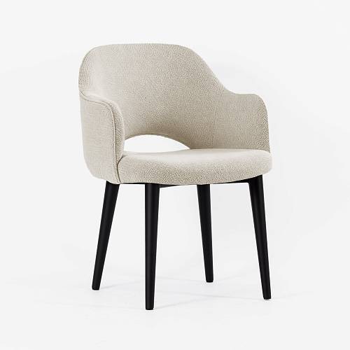 картинка Стул Мартин бежевая ткань букле ножки черные от производителя дизайнерской мебели Deephouse