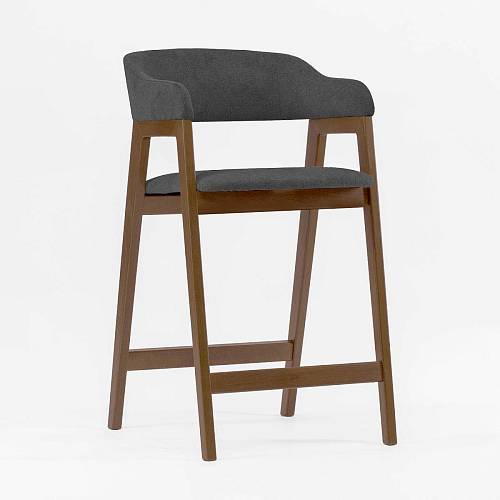 картинка Стул Челси полубарный темно-серая ткань массив бука (терра) высота подлокотников 83,5 см от производителя дизайнерской мебели Deephouse