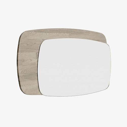 картинка Зеркало Аделаида настенное 108х59х30 см массив дуба тон светлый натуральный (масло) от производителя дизайнерской мебели Deephouse