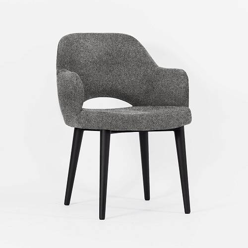 картинка Стул Мартин темно-серая ткань ножки черные от производителя дизайнерской мебели Deephouse