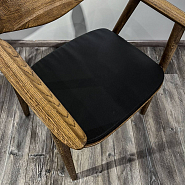 Подушка к стулу Монако Нью черная натуральная кожа - 4