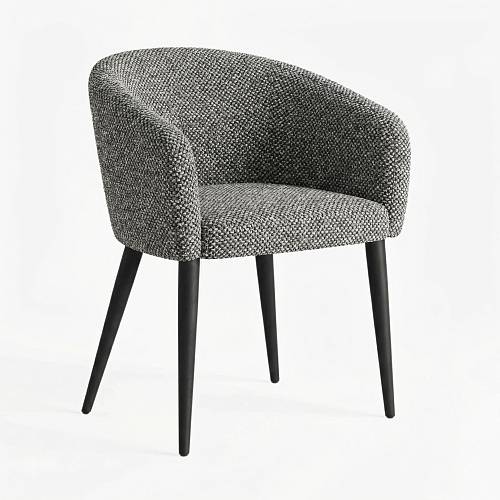 картинка Стул Тулуза серая ткань ножки металл черные от производителя дизайнерской мебели Deephouse