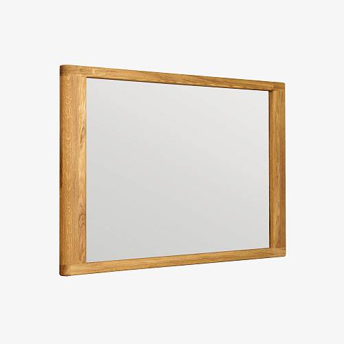 картинка Зеркало Кируна настенное 100х3,5х65 см массив дуба тон натуральный (масло) от производителя дизайнерской мебели Deephouse