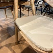 Подушка к стулу Монако бежевая натуральная кожа - 6