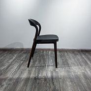 Подушка к стулу Лугано без подлокотников черная экокожа - 7