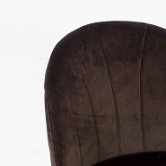Стул Париж коричневый бархат с вертикальной прострочкой (снаружи и внутри) ножки под темное дерево - 6