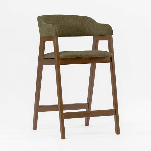 картинка Стул Челси полубарный оливковая ткань массив бука (терра) высота подлокотников 83,5 см от производителя дизайнерской мебели Deephouse