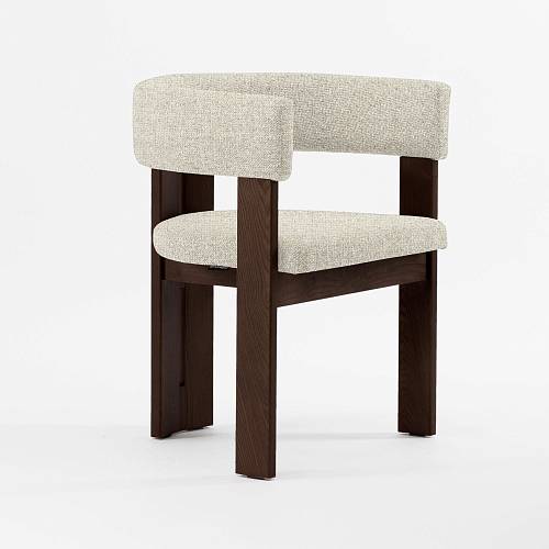 картинка Стул Гамбург светло-бежевая ткань ясень тон темный орех (масло) от производителя дизайнерской мебели Deephouse