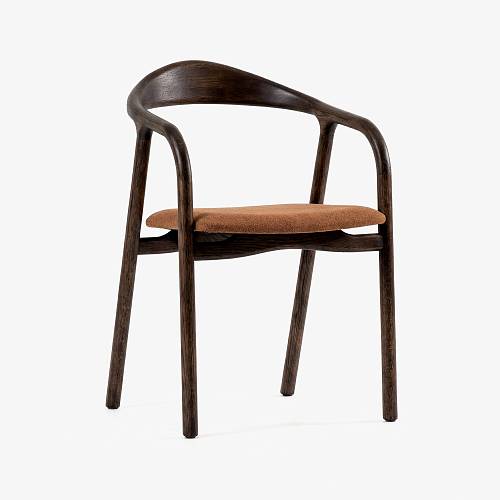 картинка Стул Лугано терракотовая ткань береза тон рич (бейц) от производителя дизайнерской мебели Deephouse