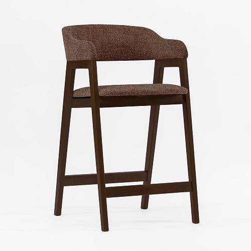 картинка Стул Челси полубарный ткань красный гранит массив бука (темный орех) высота подлокотников 83,5 см от производителя дизайнерской мебели Deephouse