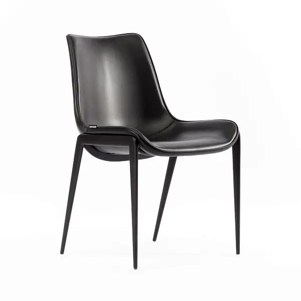 Аутлет! Стул Эссен без подлокотников черная экокожа ножки черные
